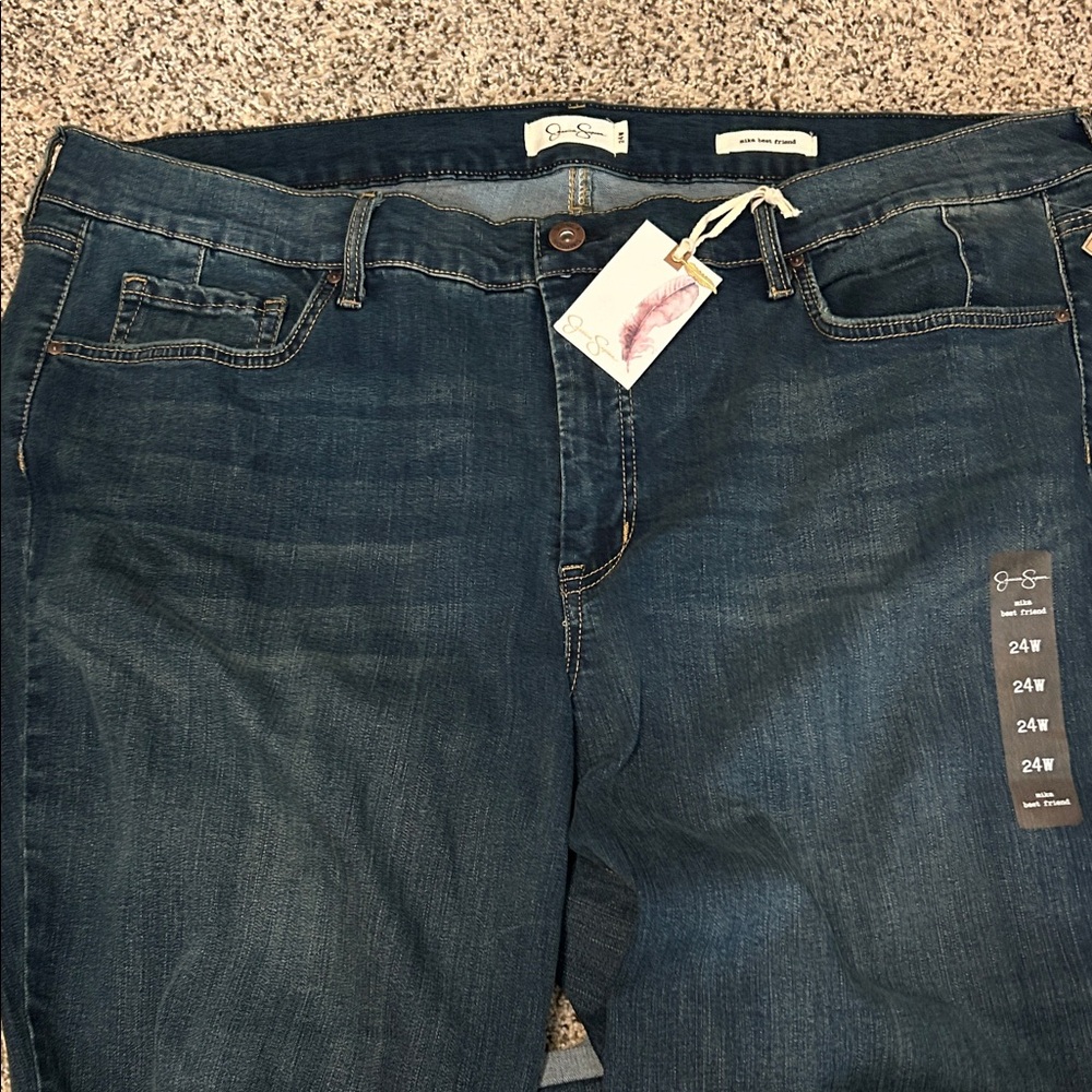 Bundle of Women’s Dark Jeans NWT Jessica Simpson and Jean’s Denim plus sz - Picture 4 of 12